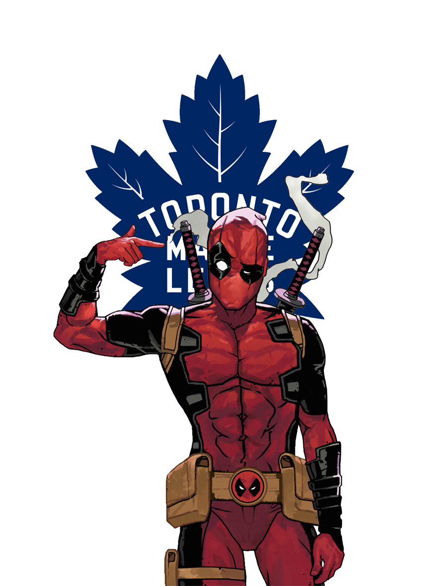 Toronto Maple Leafs Deadpool Logo vinyl decal